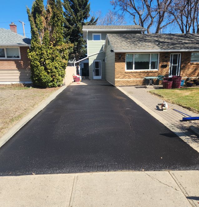 flat top residential driveway in moose jaw 